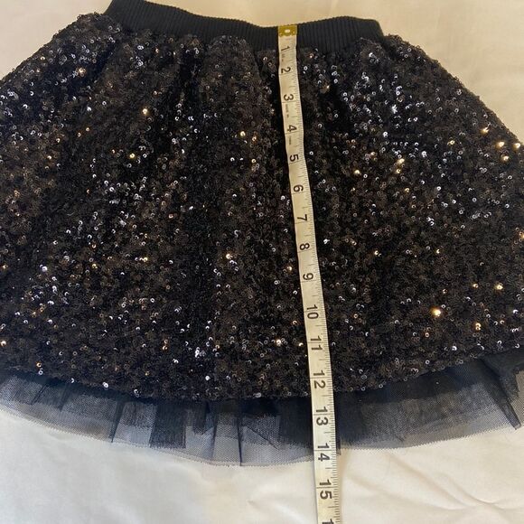 Girls' Black Sequin and Tule Skirt - Picture 6 of 9